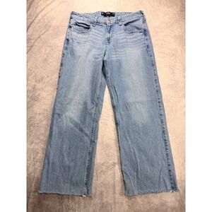 Hollister‎ Low-Rise Baggy Jeans Light Wash Raw Hem 6R